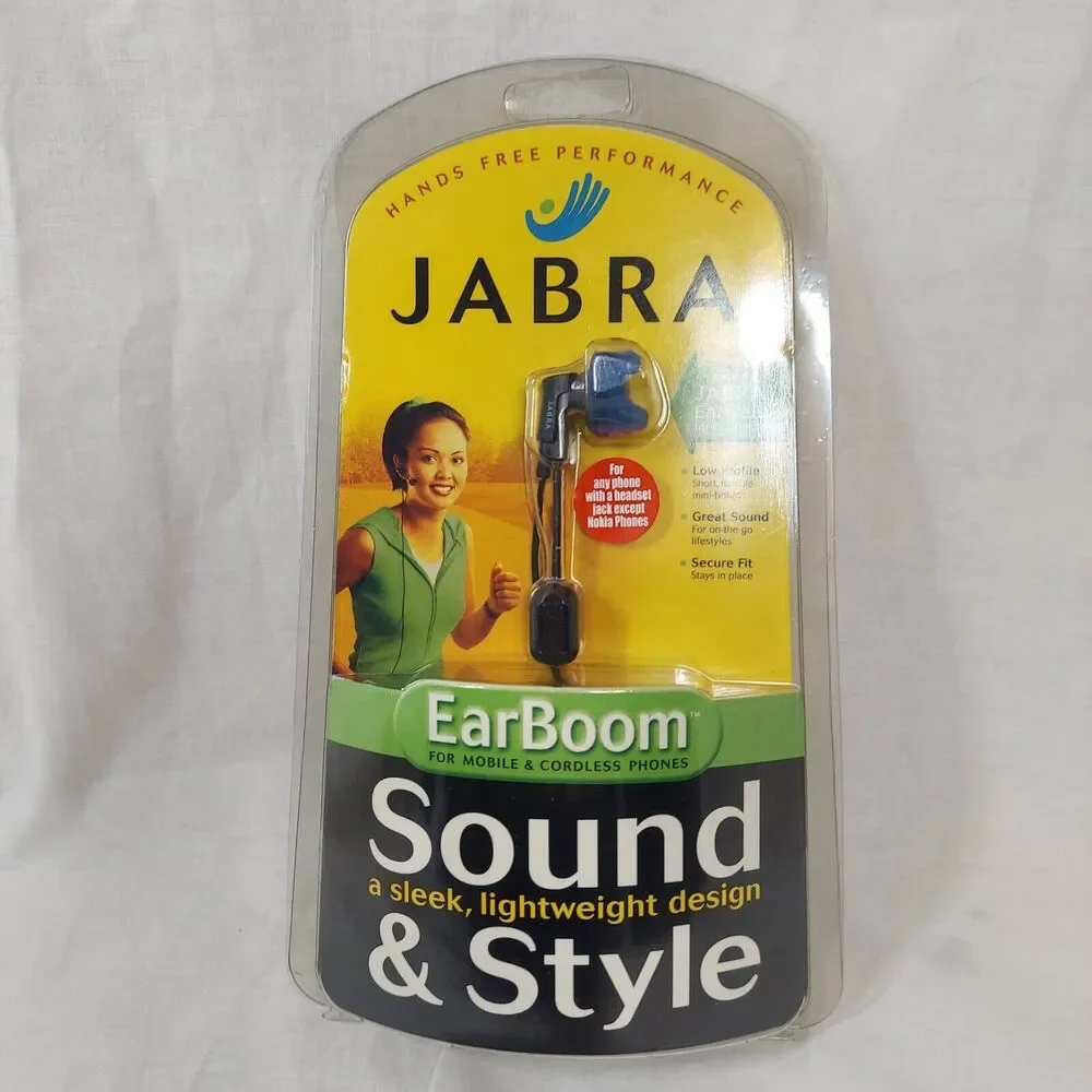 Jabra EarBoom Sound Style Mobile Cordless Phones Except Nokia Vintage 2000 Prop